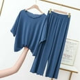thumbnail image 1 of Seductiva Clothing Cotton Pajamas for Women Women's 3/4 Sleeve Pajamas Sets Pants Two Piece Soft Sleepwear, 1 of 2