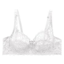 Seductiva Clothing Full Coverage Bras for Women Womens Underwire Bra Lace Floral Bra Unlined Unpadded Plus Size Full Coverage Bra