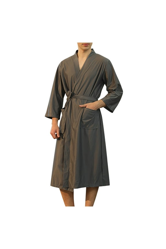 Items Terry Cloth Robes for Women Unisex Pocket Breathable Knee Length Bathrobe Splicing Soft Sleepwear SPA Robe Soft Ladies Sleepwear