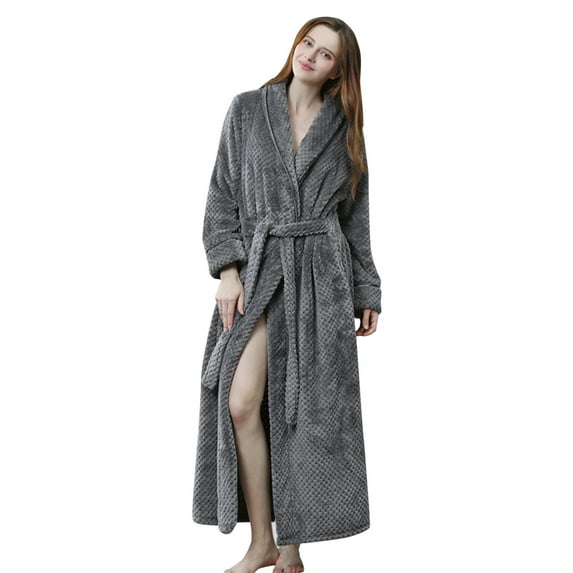 Seductiva Clearance Items Women Robes Womens Soft Plush Bathrobe Fluffy Cute Long Coat Nightgown Nightdress Shower Spa House Long Robe for Women