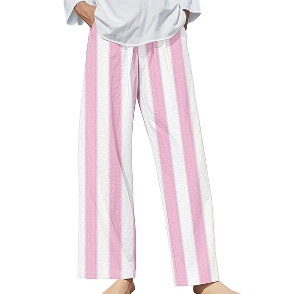 Seductiva Women's Casual Pants Women's Non Pocket Floral Cotton Linen Casual Pants