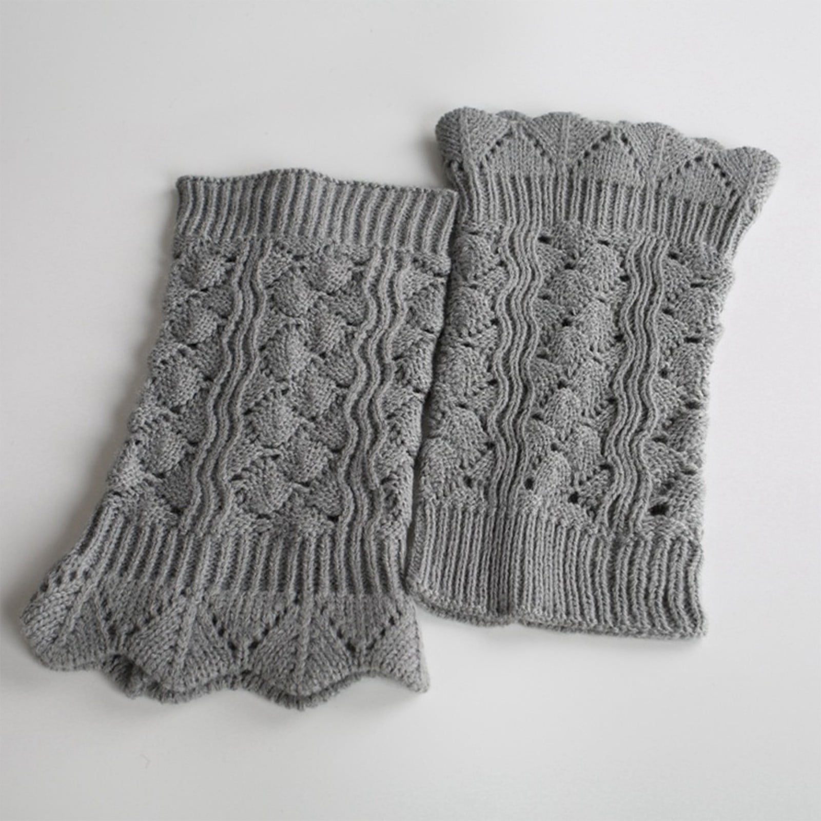 Women's Crochet Boot Cuffs Leg Warmers - Knit Fur Toppers For Boots, Winter Wear