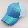 thumbnail image 1 of Seductiva Men's Athletic Baseball Fitted Cap Women Girl Ponytail Baseball Cap Sequins Shiny Messy Bun Snapback Hat Sun Caps Running Workouts and Outdoor 1PC, 1 of 2