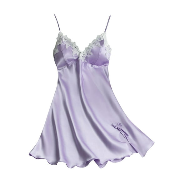 Seductiva Clothing Nightgowns for Women Nightdress Women's Summer Lace Suspender V Neck Loose Oversized Sleep Wear for Women Lightweight Sleep Shirt