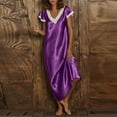 thumbnail image 1 of Seductiva Clearance Nightgowns for Women Womens Short S0leeve V Neck Homewear Pajamas Long Dress Nightgowns Sleepwear Casual Print Sleepdress, 1 of 6