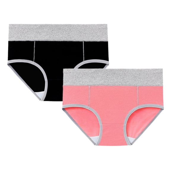 Seductiva Clothing Panties for Women Women's Cotton Underwear High Waist Briefs Soft Underpants Ladies Full Coverage 2 Pack