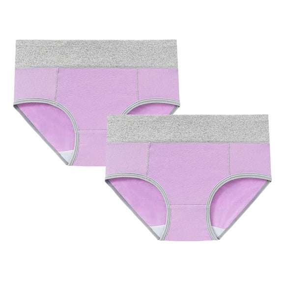 Seductiva Panties for Women Women's Cotton Underwear High Waist Briefs Soft Underpants Ladies Full Coverage 2 Pack