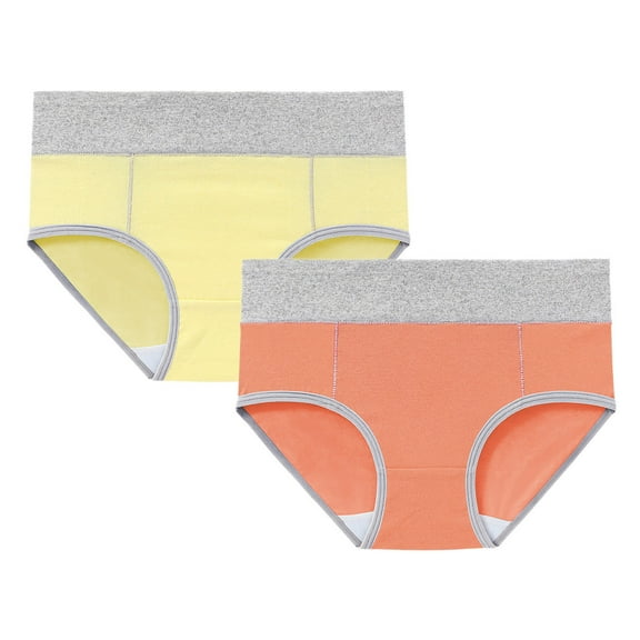Seductiva Clothing Panties for Women Women's Cotton Underwear High Waist Briefs Soft Underpants Ladies Full Coverage 2 Pack
