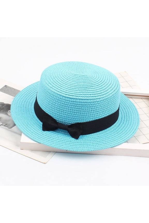 Seductiva Sale Sun Hats for Women Women Bowknot Straw Hat Summer Fedoras Boater Sun Hat Summer Straw Hats Bowler Hat Beach Cap for Women