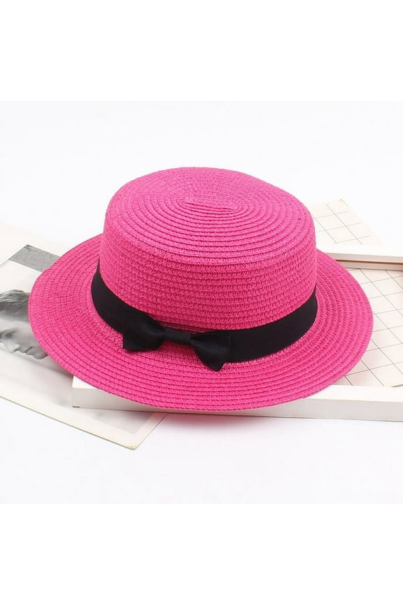 Seductiva Sale Women Sun Hat for Outdoor Women Bowknot Straw Hat Summer Fedoras Boater Sun Hat Summer Straw Hats Bowler Hat Beach Cap for Women
