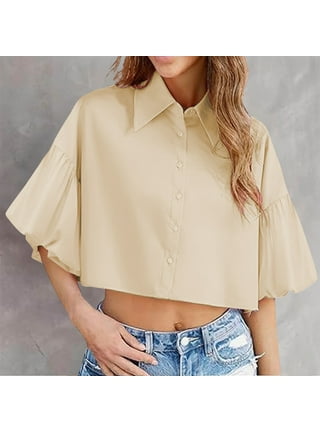 トップス KISHIDAMIKI tec cropped top beige KISHIDAMIKI tec cropped top beige