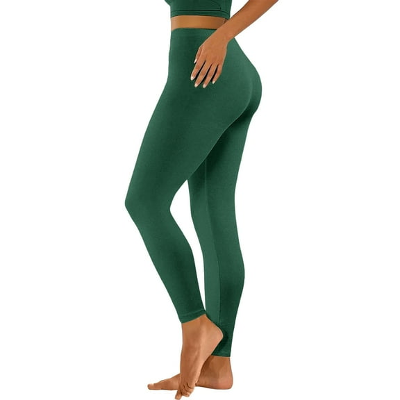Seductiva Sales Today High Waisted Lounge Womens Daily Solid Yoga Pants Elastic Mid Waist Workout Pants Casual Sport Trousers Leggings
