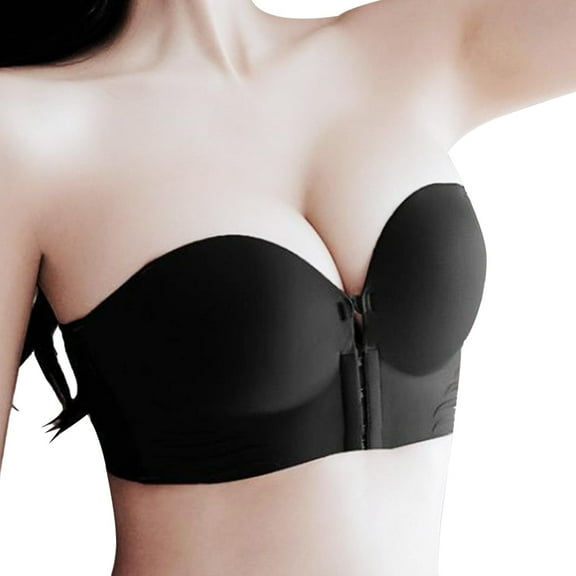 Seductiva Clothing Tube Tops Womens Solid Color Wine Strapless Non Slip Adjustment Rimless Dress Bra Strapless Crop Tops