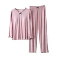 thumbnail image 1 of Seductiva Clothing Sales pajamas for women set Womens Pajama Sets Summer Pj Set Long Sleeve Top Built In Bra with Long Pants Sleepwear 2 Set Sleepwear Pjs Sets Lounge Set, 1 of 9