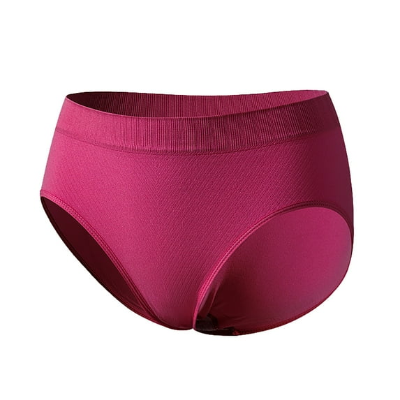 Seductiva Seamless Women Underwear Women's Solid Color Conservative Mid Waist Briefs Thin Seamless Head Full Coverage Briefs