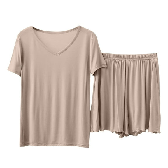 Seductiva Sleepwear for Women Women's Shorts Short Sleeves Casual Two Piece Pajamas Casual Suit
