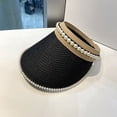 thumbnail image 1 of Seductiva Clothing Sun Hats Unisex Sun Hat Women's Visor Beach Hat Packable Hat Summer Sun Hat with Decoration Pearl Women Sun Hat for Outdoor, 1 of 6
