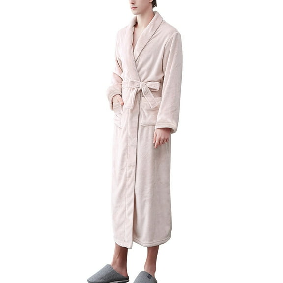 Seductiva Clothing Terry Cloth Robes for Women Women's Double Pocket Flannel Bathrobe Soft and Warm Double Faced Velvet Bathrobe Pajamas and Home Wear Bathrobe Robe Soft Ladies Sleepwear