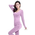 thumbnail image 1 of Seductiva Thermal Nnderwear Set Womens Thermal Underwear Set Long Winter Clothes Base Layer Cuddle Top and Bottom Thermals Sets Base Layer Top & Bottom Long Johns, 1 of 5