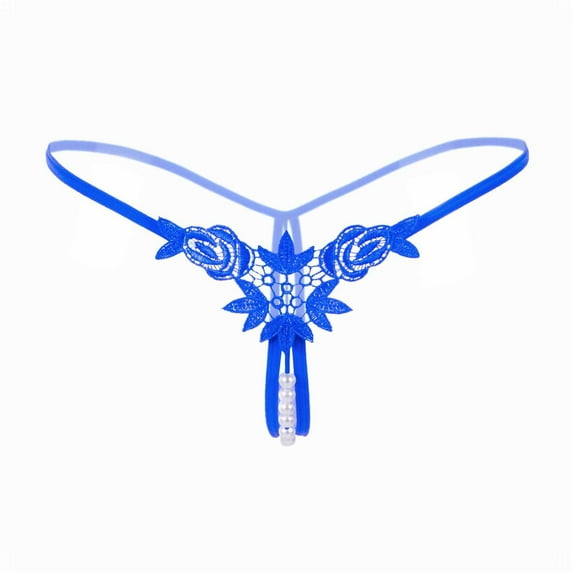 Seductiva Clearance Underwear for Women Women Panties Low Waist Thongs Underwear Panties Lingerie for Women for Sex Womens Sexy Pendant Pearl G String Soft Strech Ladies Breathable