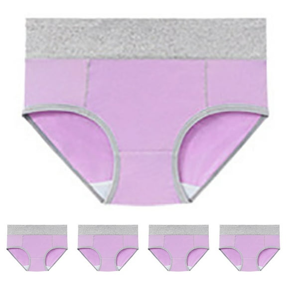 Seductiva Underwear for Women Women's Cotton Underwear High Waist Stretch Briefs Soft Underpants Ladies Full Coverage Panties 5 Pack Workout Breathable Comfortable Panties