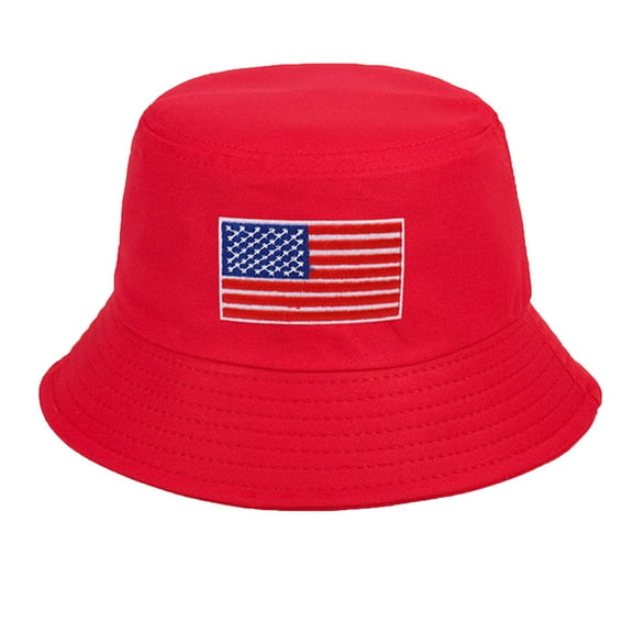 Seductiva Clothing Women Bucket Hat for Outdoor Mens and Womens Summer Fashion Casual Sun Protection Shade American Flag Stars and Stripes Fisherman Hat Basin Hat Outdoor Sun Protect 1PC