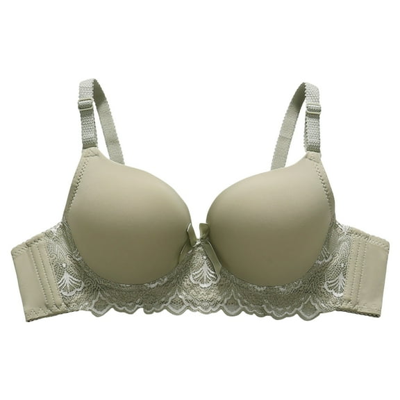Seductiva Clothing Women Full Coverage Bra Lace Adjusted Lingerie Women's Thickened Bra with Small and Large Side