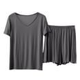 thumbnail image 1 of Seductiva Women Pajama Sets Women's Shorts Short Sleeves Casual Two Piece Pajamas Casual Suit, 1 of 5