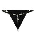 thumbnail image 1 of Seductiva Clothing Women Pantie Embroidery Transparent THong Women Ultra Thin T Underwear Women Stretch Panties, 1 of 6