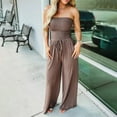 thumbnail image 1 of Seductiva Women's Casual Loose Overalls Jumpsuits Sleeveless Wide Leg Long Pant Rompers with Pockets, 1 of 6