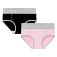 thumbnail image 1 of Seductiva Clearance Women's Cotton Underwear Women's Cotton Underwear High Waist Briefs Soft Underpants Ladies Full Coverage 2 Pack Soft Briefs, 1 of 2