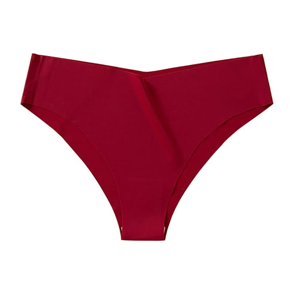 Seductiva Clothing Women's Cotton Underwear Womens High Waisted Bikini Underwear Smooth Hipster Underwear Breathable Ladies Soft Briefs