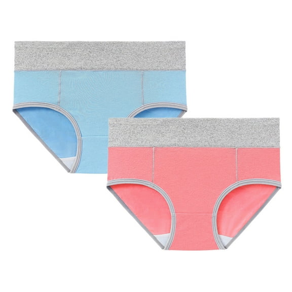 Seductiva Clothing Women's High Waist Panties Women's Cotton Underwear High Waist Briefs Soft Underpants Ladies Full Coverage 2 Pack