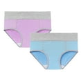 thumbnail image 1 of Seductiva Women's High Waist Panties Women's Cotton Underwear High Waist Briefs Soft Underpants Ladies Full Coverage 2 Pack, 1 of 2