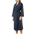 thumbnail image 1 of Seductiva Clearance Women's Lightweight Robe Unisex Pocket Breathable Knee Length Bathrobe Splicing Soft Sleepwear SPA Robe Soft Lightweight, 1 of 9