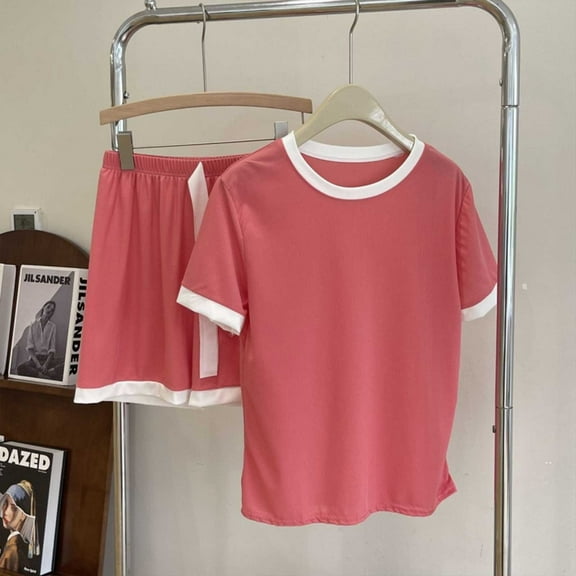 Seductiva Clothing Women's Pajama Sleep Sets Women's Sleepwear Short Sleeve Pajama Set