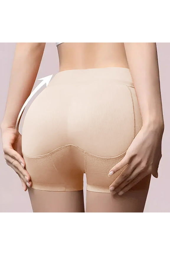 Seductiva Clothing Women's Seamless Underwear Womens Butt Lifter Padded Panty Shapewear Hip Enhancer Underwear Body Shaper Boyshorts Soft Briefs