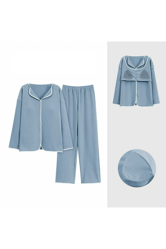 Clothing Women's Sleepwear Women's Petite Pajama Set Petite Length Tunic Top Wide Leg Pants Two Piece Soft Sleepwear