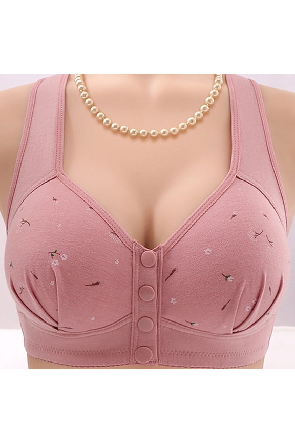 Seductiva Women's Smooth Cotton T-Shirt Bra Bras for Women Sexy Push Up Wireless Solid Color Underwear Adjustable Breathable Comfort Support Anti Drop Bra