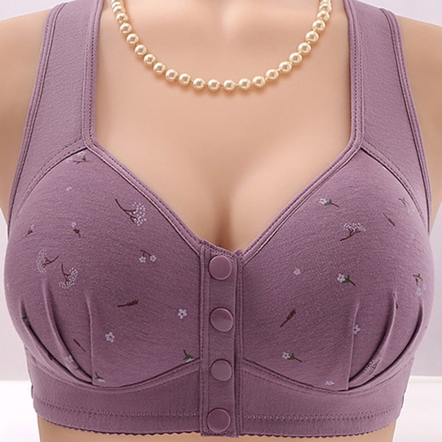 Seductiva Women's Smooth Cotton T-Shirt Bra Bras for Women Sexy Push Up Wireless Solid Color Underwear Adjustable Breathable Comfort Support Anti Drop Bra Full Coverage T-Shirt Bra