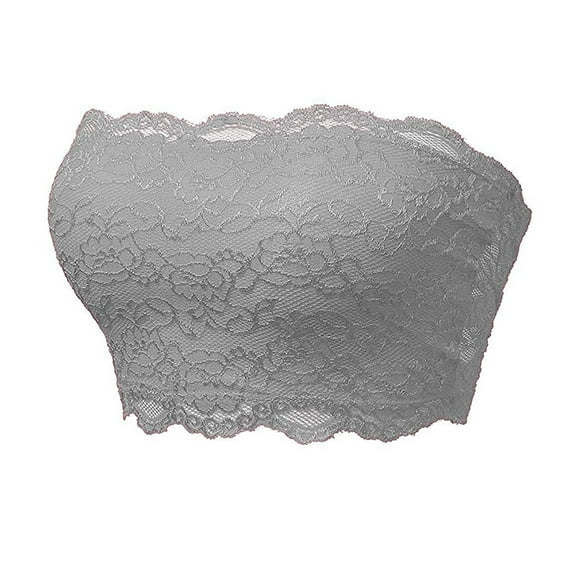 Seductiva Clothing Women's Smooth Cotton T-Shirt Bra Ladies Seamless Tube Top Lace Beauty Back Chest Wrapping Underwear Full Coverage T-Shirt Bra