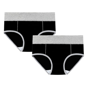 Seductiva Clearance Women's Underwear Cotton Hipster Panties Women's Cotton Underwear High Waist Briefs Soft Underpants Ladies Full Coverage 2 Pack