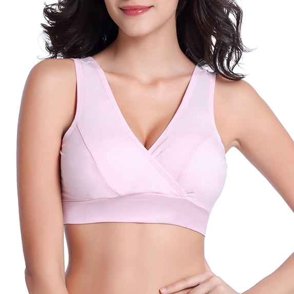 Seductiva Clothing Women's Wireless Bra Womens Nursing Maternity Bra Front Wraps Breathable Wire Sleep Nursing Bra Breastfeeding Tank Maternity Bras Seamless Shapewear Bra