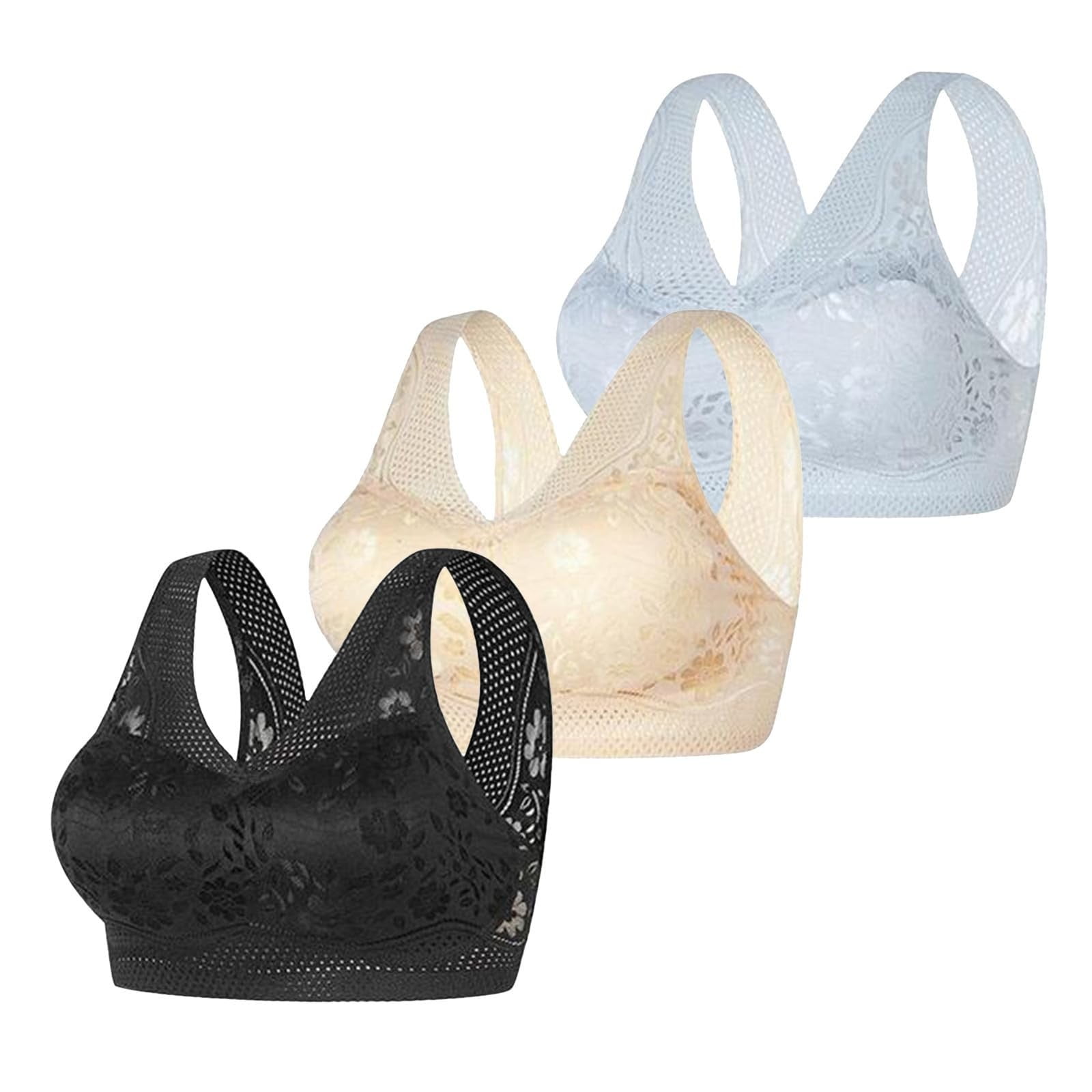 Vestitiy Womens Sports Bras Women Soft Compression Full Supportive High Impact Yoga Sports Bra Plus Size Fitness Bra