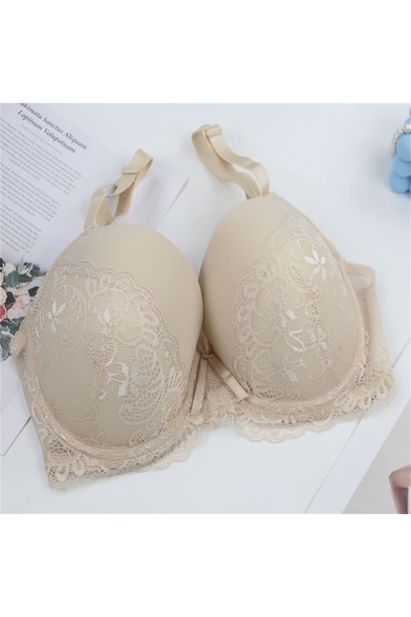 Seductiva Womens Seamless Wireless Supportive Bra Women's Strap Bra Set Women's Sexy Big Tight Classic Bra Set Women's Comfort Bra Push Up Full Coverage Comfort T-Shirt Bra