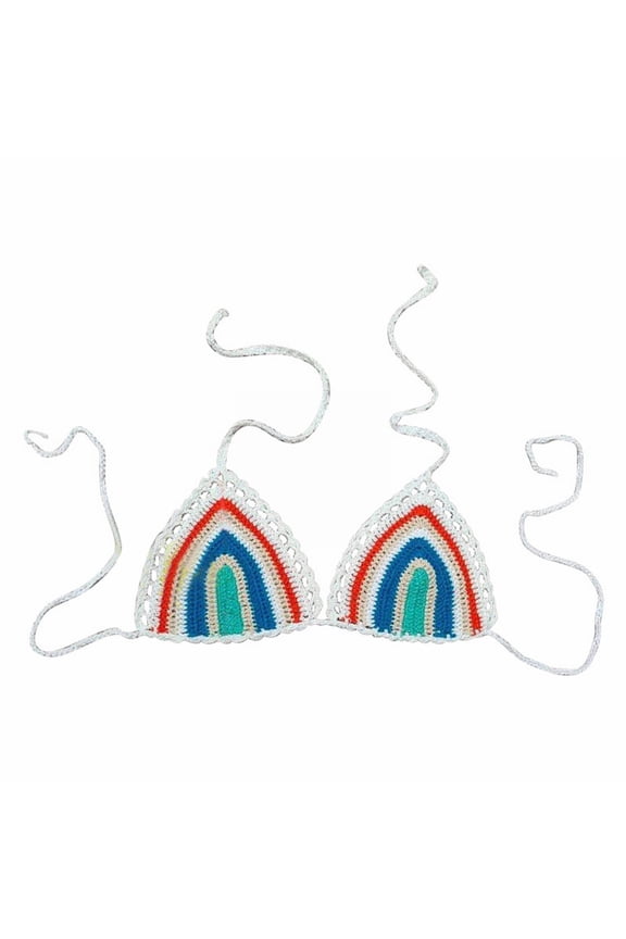 Clothing Womens Seamless Wireless Supportive Bra Women's Summer Solid Color Hand Crochet Swimsuit Euramerican Swimsuit Bikini Top Full Coverage T-Shirt Bra