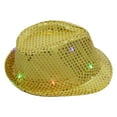 thumbnail image 1 of Seductiva Clothing Womens Western Cowboy Hatï¼ LED Sequin Glow Jazz Hat Performance Props Flash Cowboy Hat Outdoor Sun Protect 1PC, 1 of 4