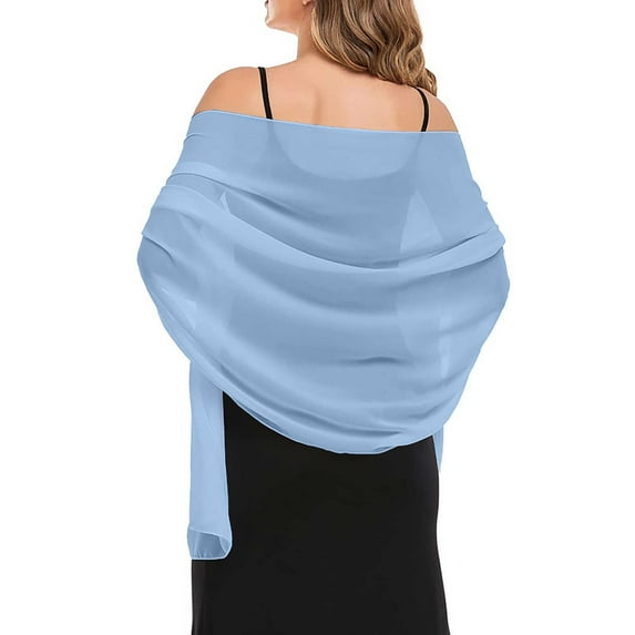 Seductiva Clothing Wraps Scarve for Women Shawls and for Evening Dresses Chiffon Women Elegant Soft Silky Wedding Bridal Scarf Bridal Scarve Wedding
