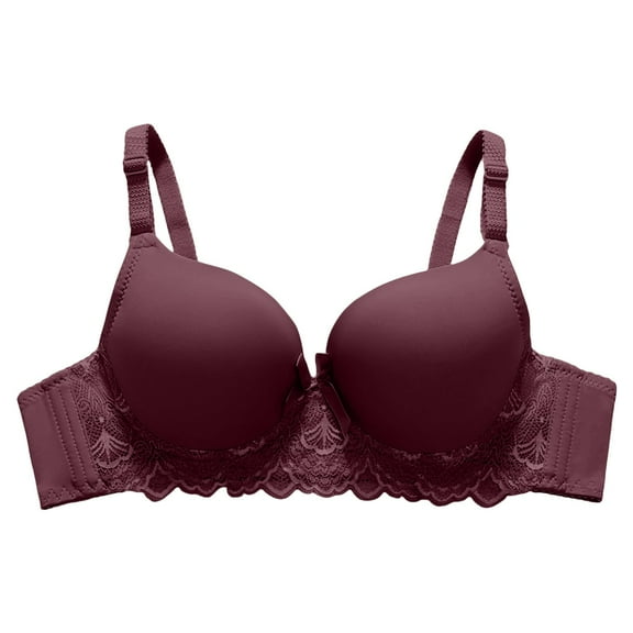 Seductiva Clothing Yoga Bra for Women Lace Adjusted Lingerie Women's Thickened Bra with Small and Large Side