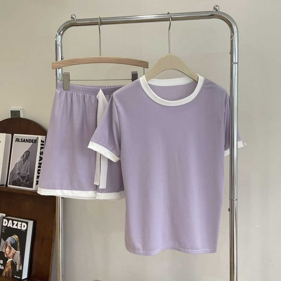 Seductiva Clothing cotton pajamas for women set 2 Piece Loungewear Set for Women Loose Lightweight Nightwear